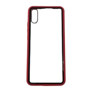 Case transparente rojo con negro Samsung A01 core