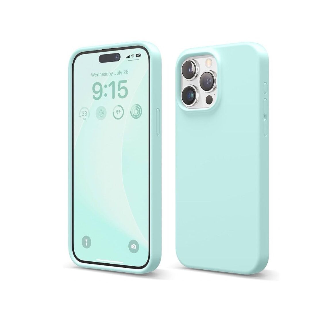 Silicone Case agua marina iPhone 15 pro max