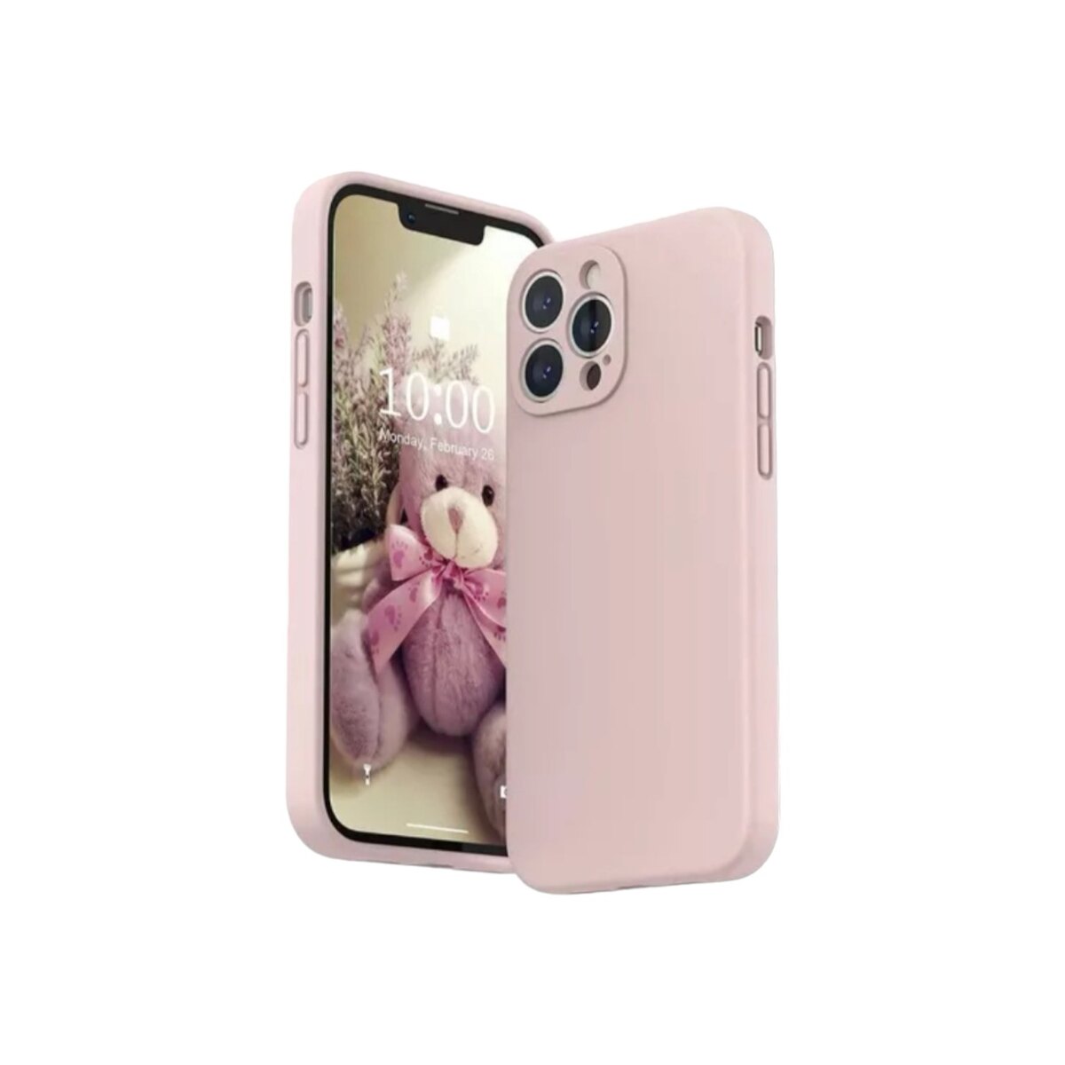 Silicone Case iPhone 13 pro rosado pastel