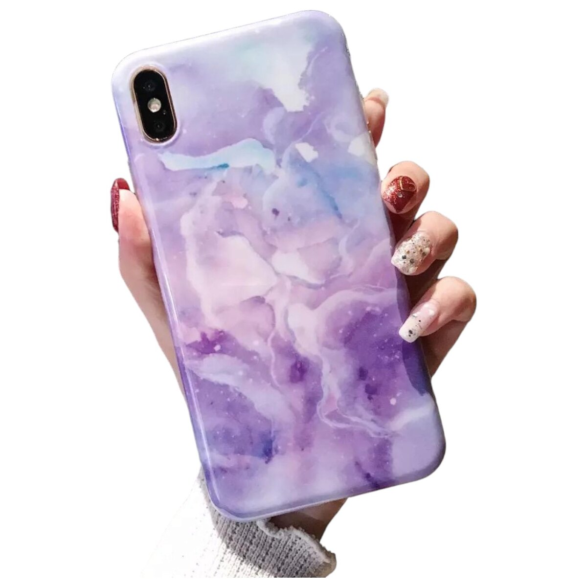 Case Galaxia morado iPhone Xs max