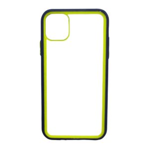 Case transparente azul y amarillo iPhone 11