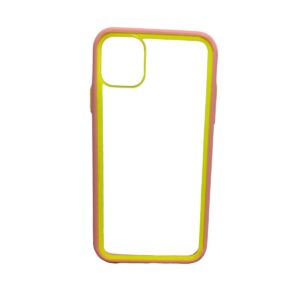 Case transparente salmón amarillo iPhone 11