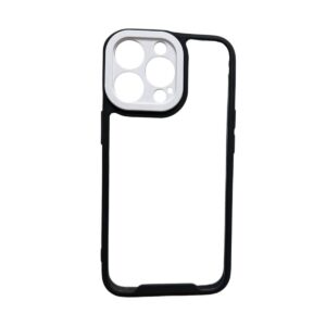 Case transparente blanco con negro iPhone 13 pro