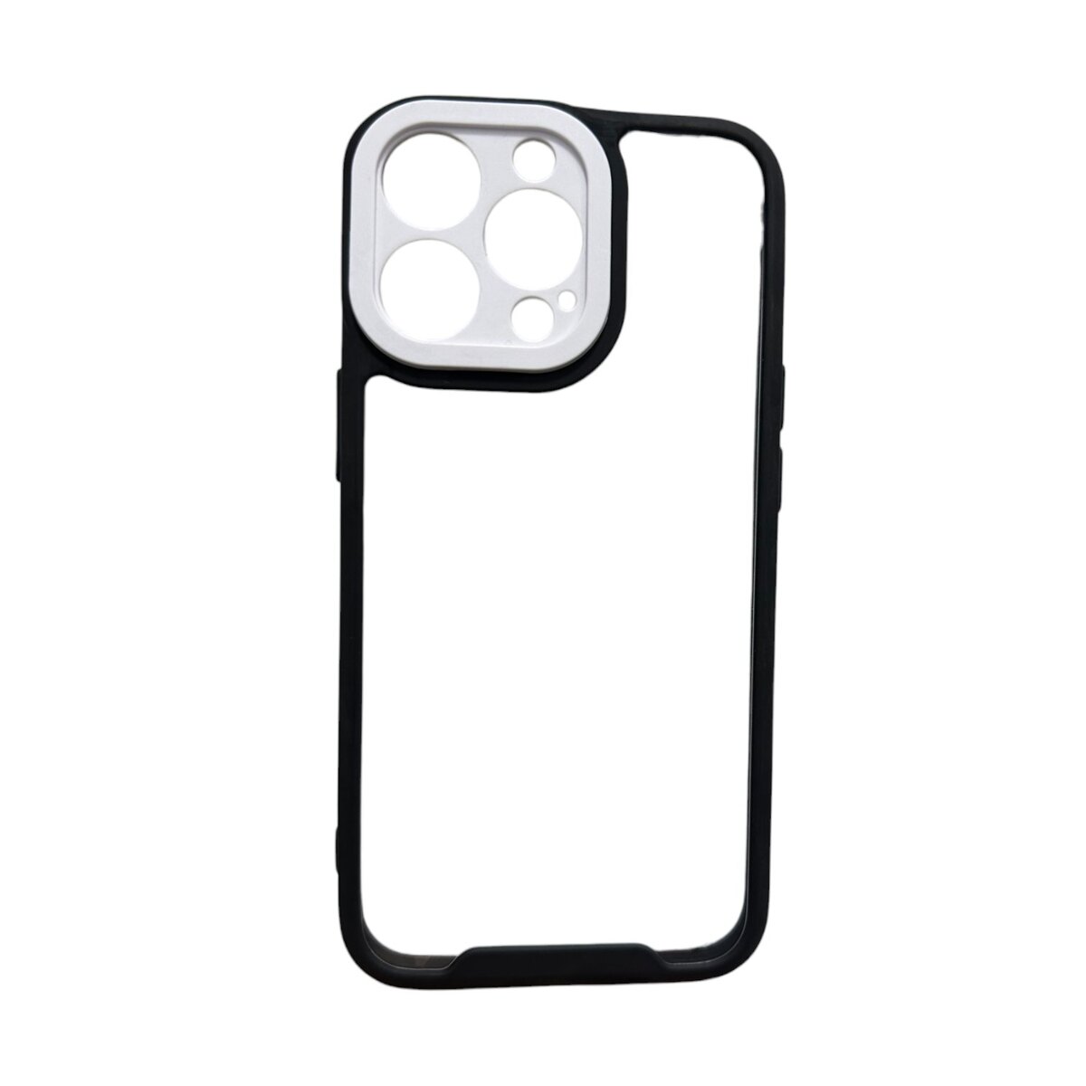 Case transparente blanco con negro iPhone 13 pro