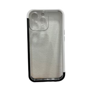 Case transparente blanco con negro iPhone 13 pro
