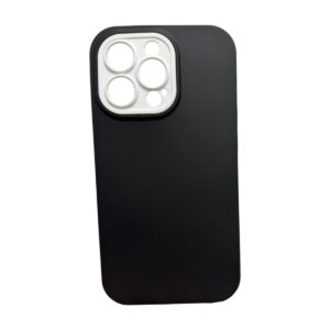 Case transparente blanco con negro iPhone 13 pro