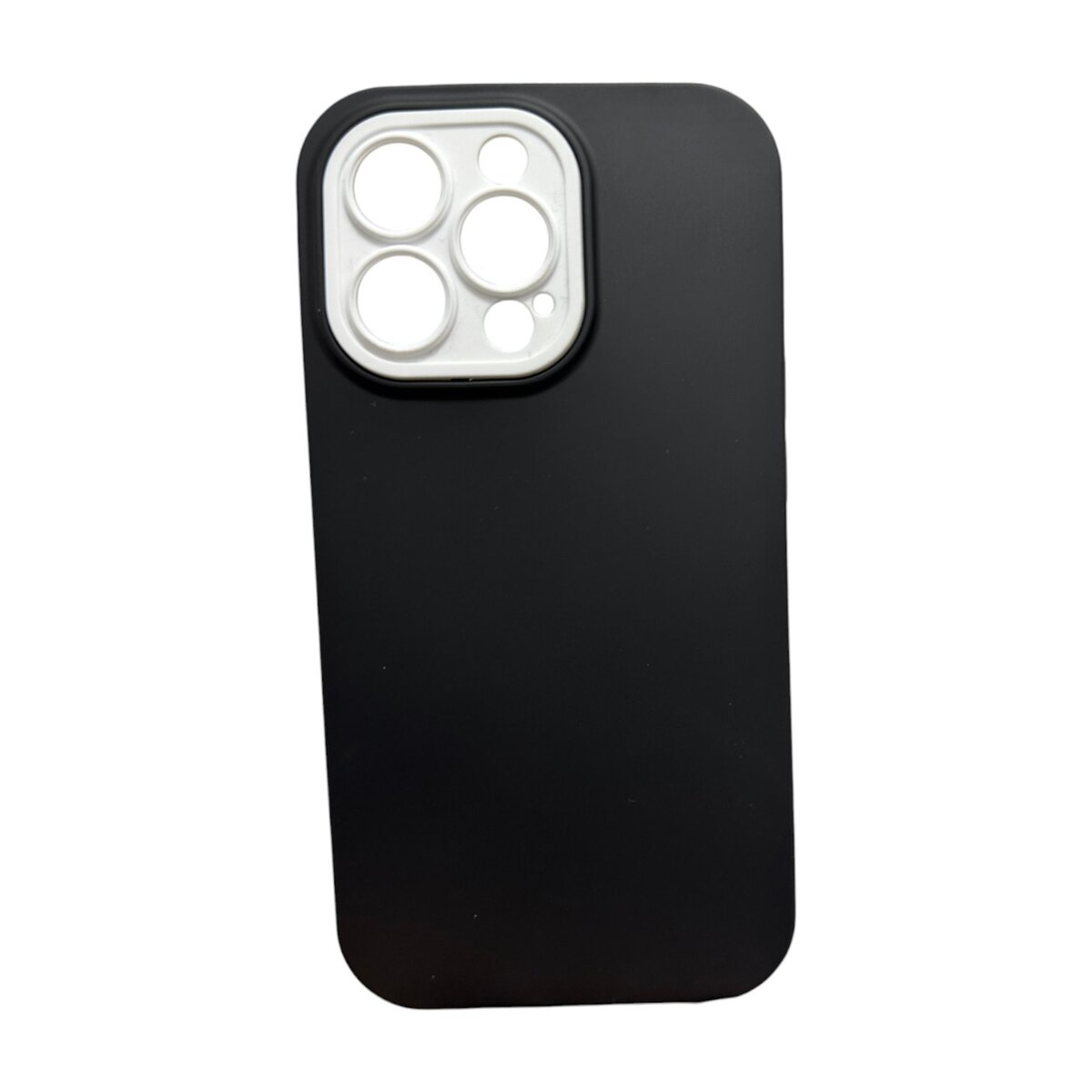 Case transparente blanco con negro iPhone 13 pro