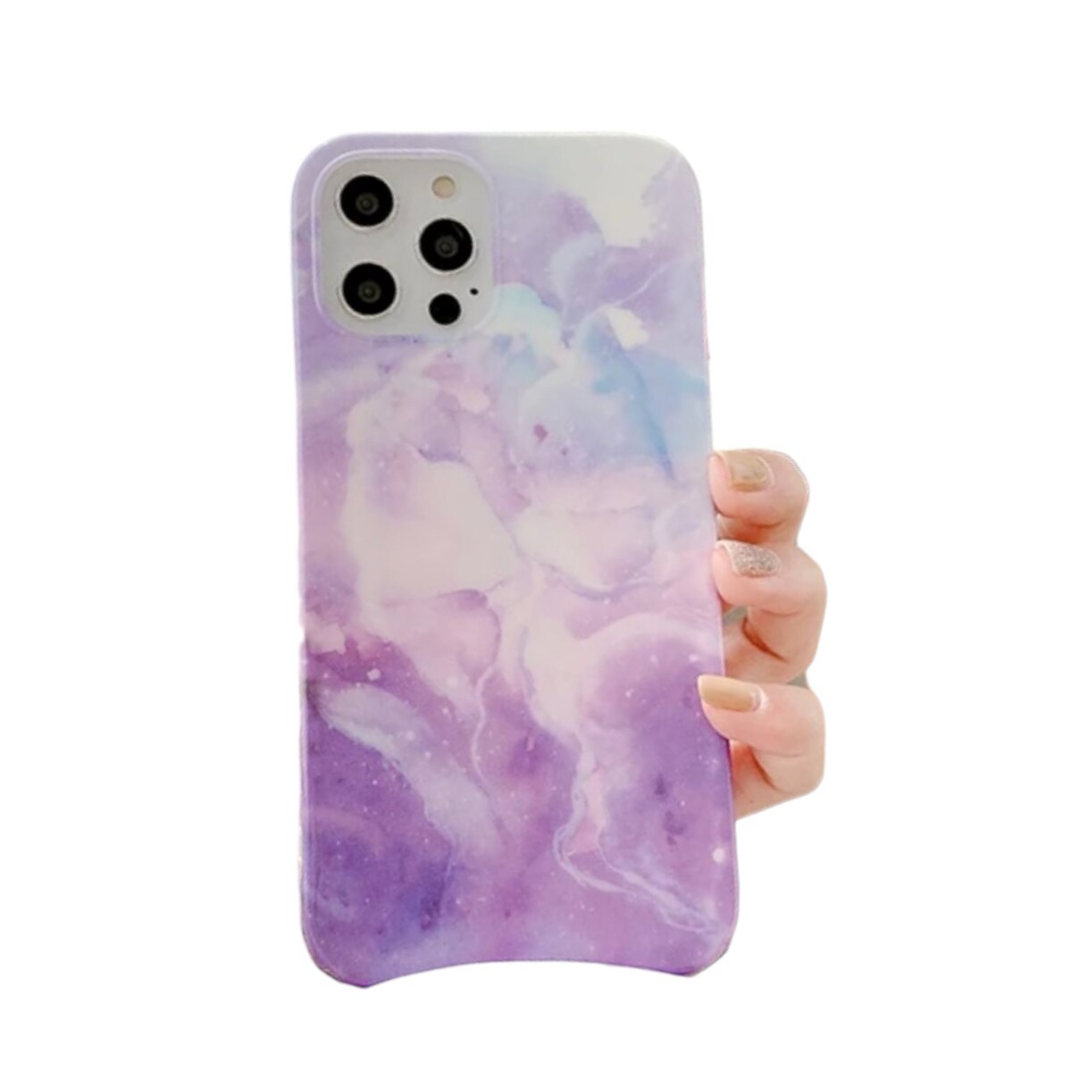 Case Mármol rosado, negro y morado iPhone 12 - Imagen 3