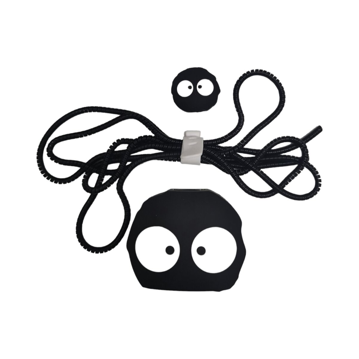 Protector para cargador iphone negro de ojitos