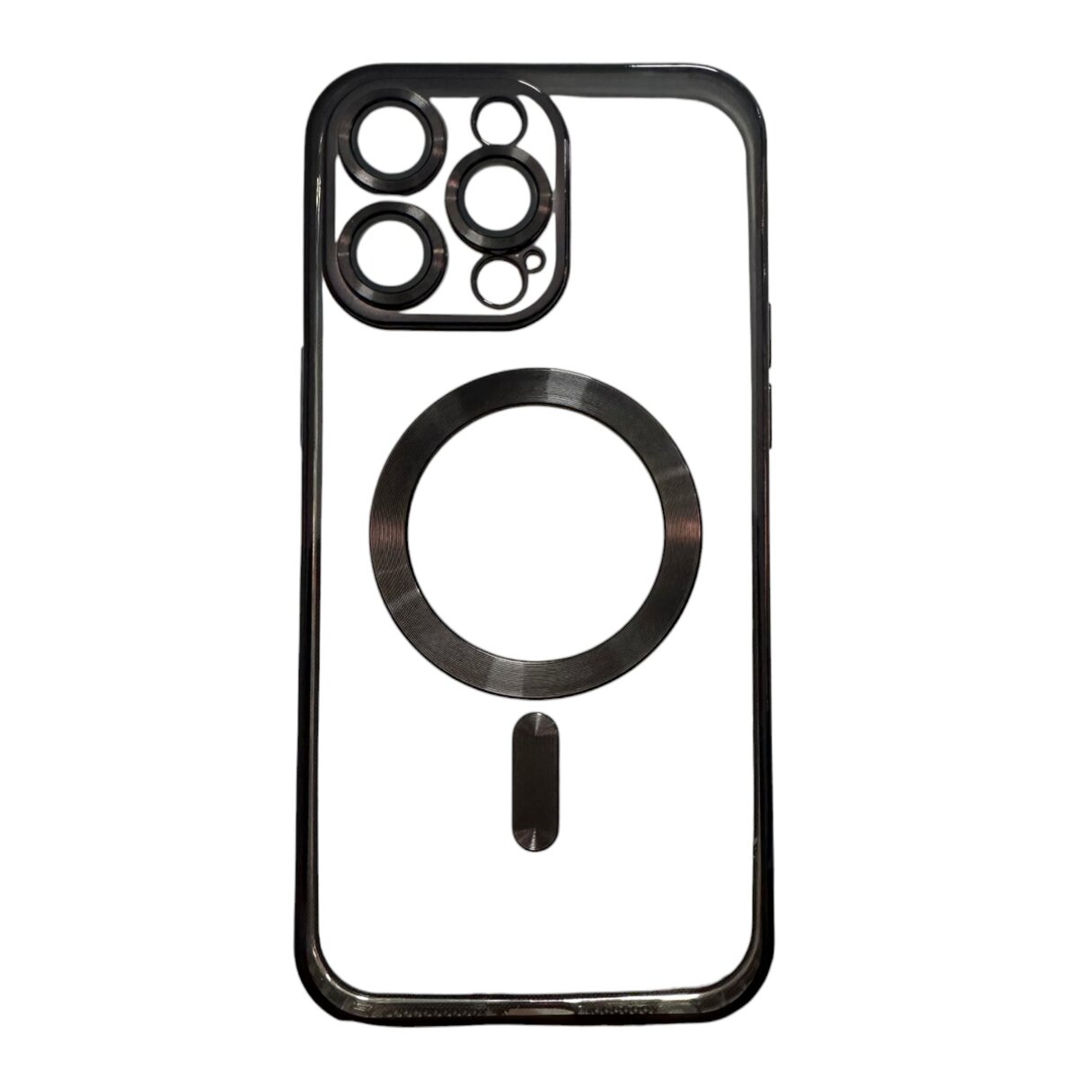 Case Magsafe Transparente con negro iPhone 14 pro max