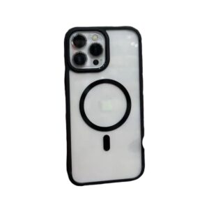 Case Magsafe Transparente con negro iPhone 14 pro max