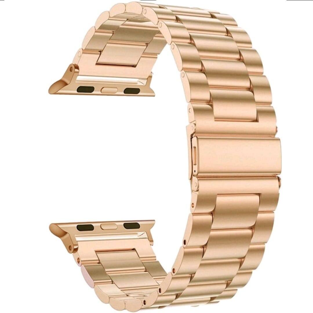 Pulso Metalico Rosado Apple Watch 42-45mm