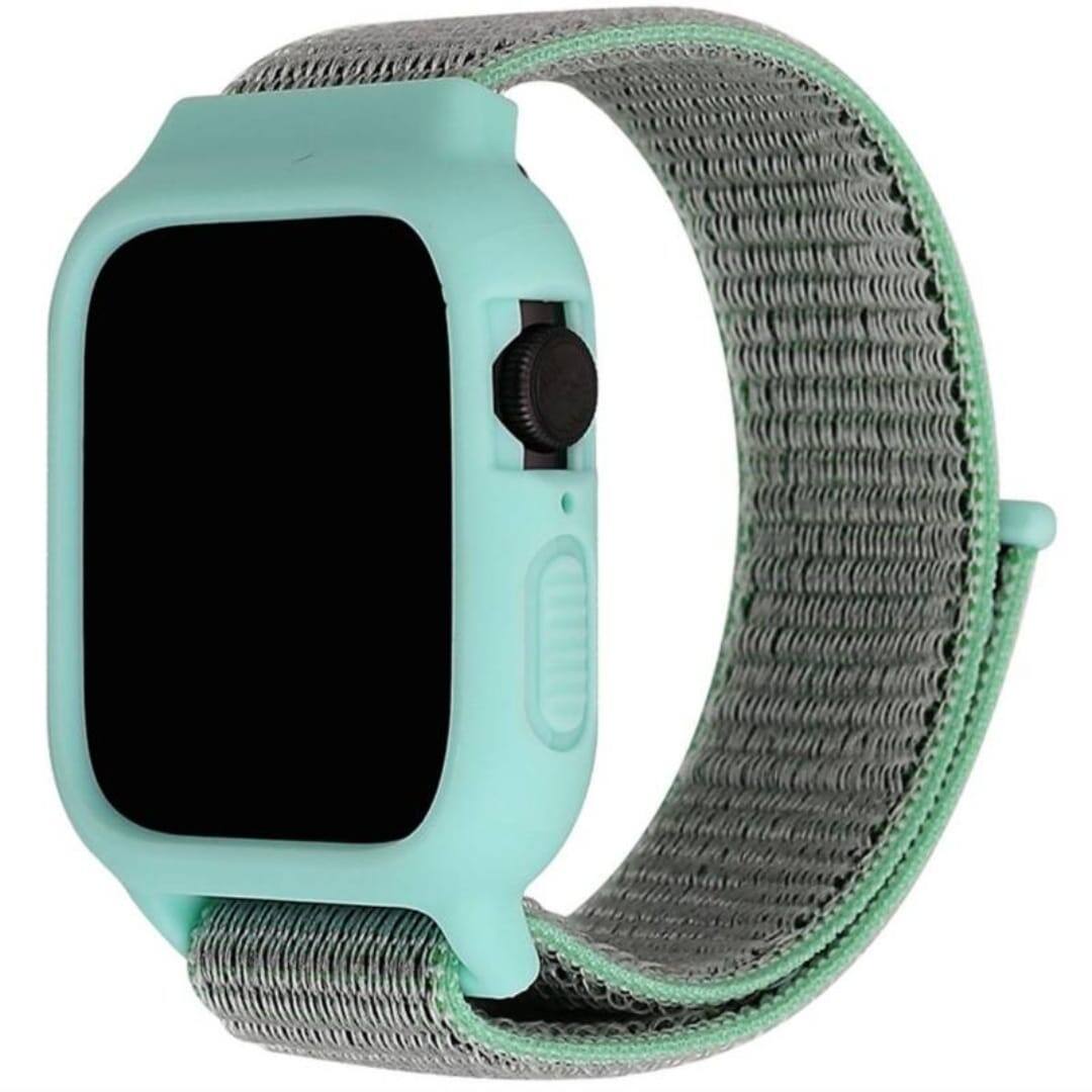 Pulso Completo Apple Watch Velcro Verde Claro 42-44mm