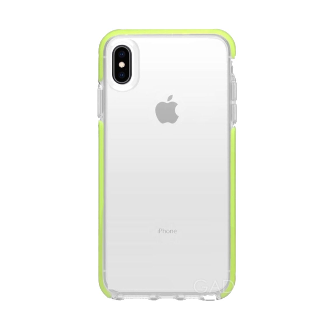 Case transparente con amarillo fosforescente iphone x