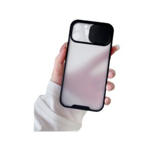 Case transparente con negro, azul con protector de cámaras