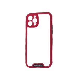 Case transparente rojo iphone 12 pro