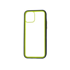 Case transparente azul con amarillo iphone 12 pro