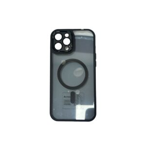 Case magsafe transparente negro iphone 12 pro max