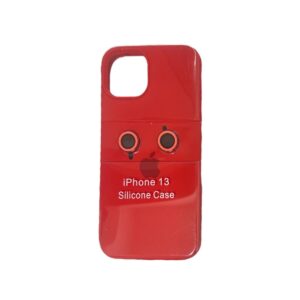 silicone case rojo con protector de camaras