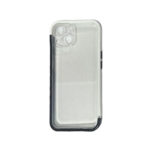 Case transparente blanco con negro iphone 13