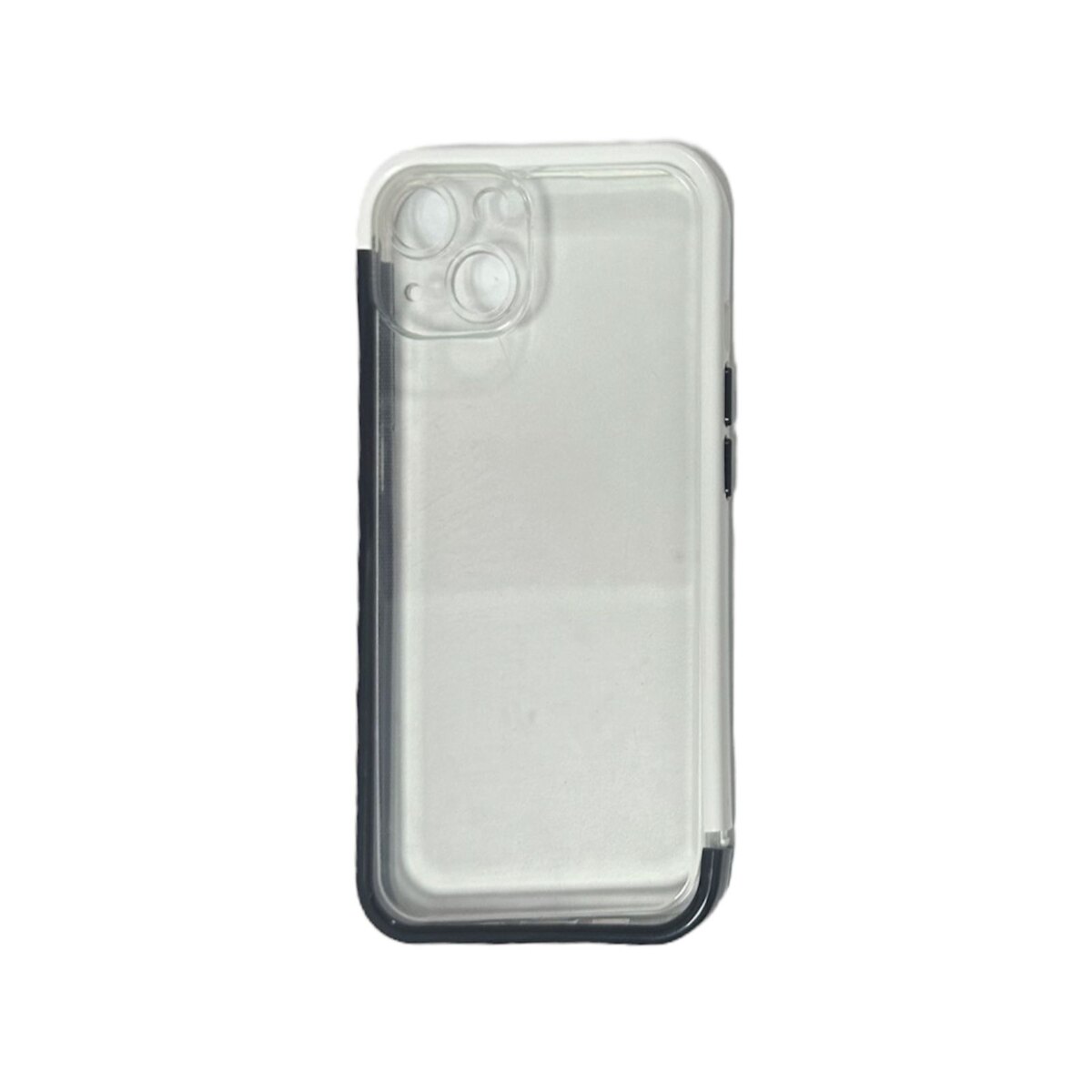 Case transparente blanco con negro iphone 13