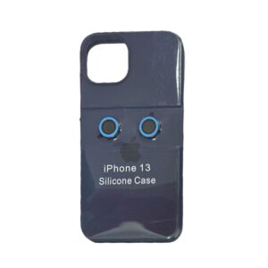 Silicone case azul con protector de camaras iphone 13