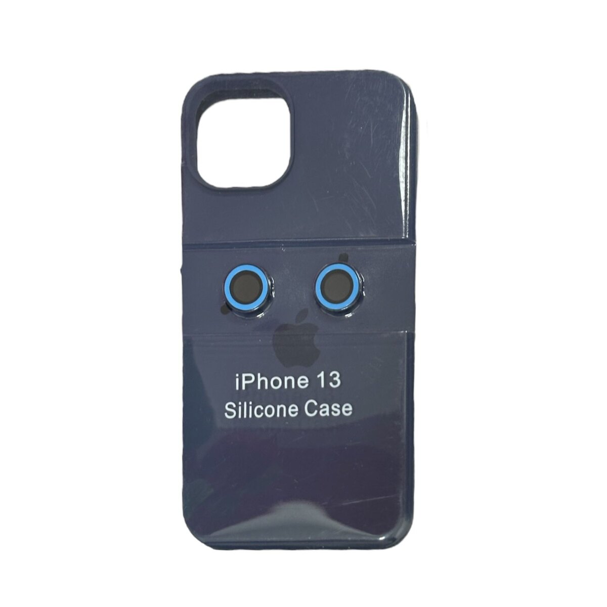 Silicone case azul con protector de camaras iphone 13