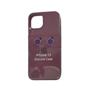 Silicone case magenta con protector de camaras iphone 13