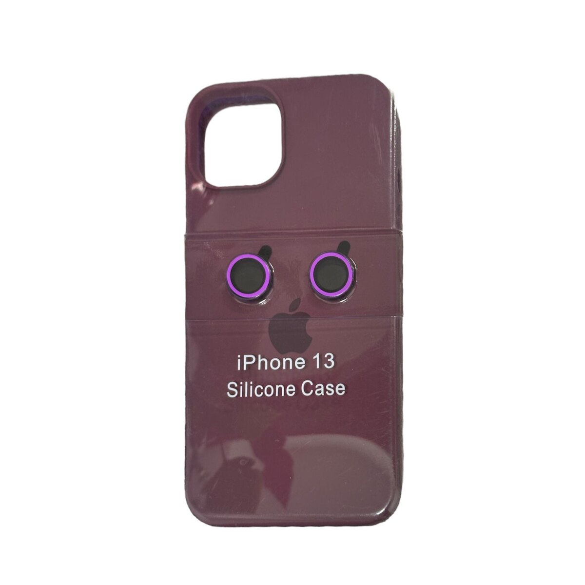 Silicone case magenta con protector de camaras iphone 13