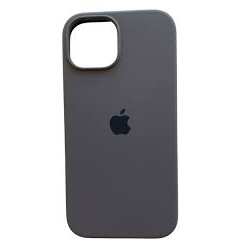 Silicone case gris con protector de camaras iphone 15 pro