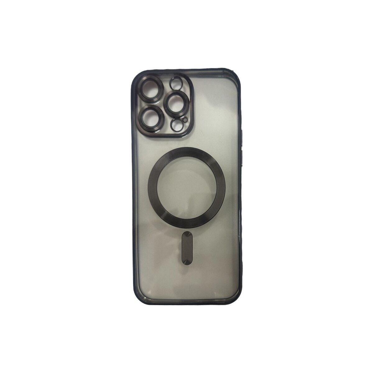 Case magsafe transparente con negro iphone 15 pro max