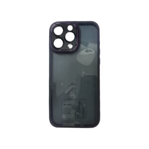 Case transparente oscuro con morado iphone 15 pro max