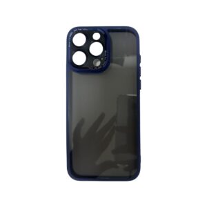 Case transparente oscuro con azul iphone 15 pro max