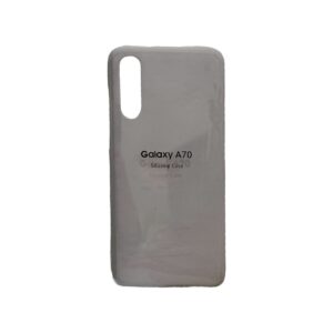Silicone case gris con rosa samsung galaxy A 70