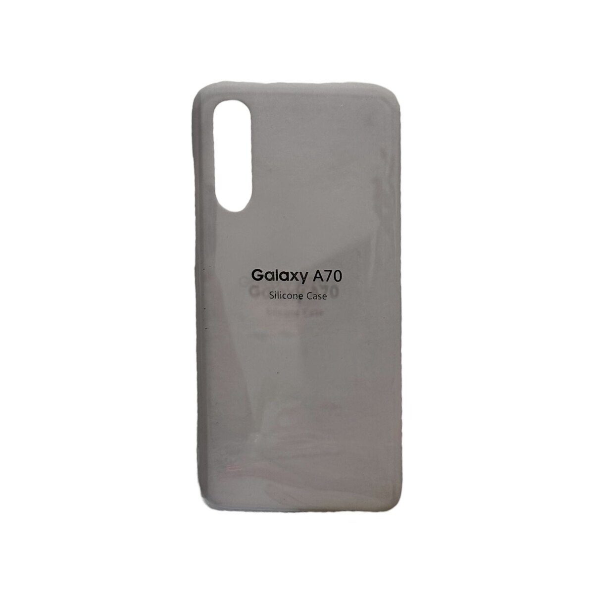 Silicone case gris con rosa samsung galaxy A 70