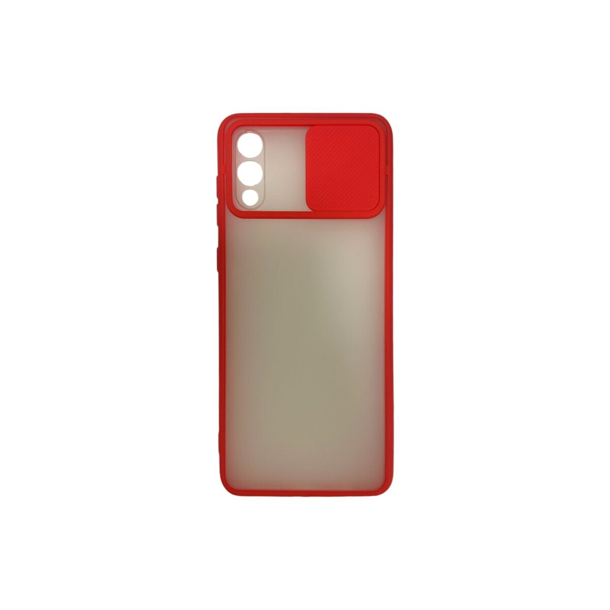 Case transparente con rojo samsung A02