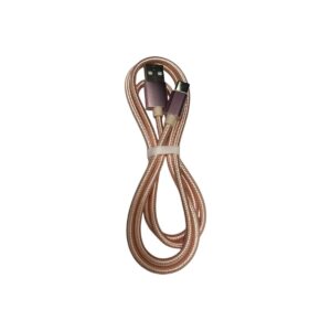 CABLE DE DATOS Y CARGA RAPIDA USB TIPO C EN NYLON ROSA 39cm