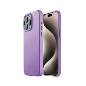 Case Leather lila iphone 15 pro max