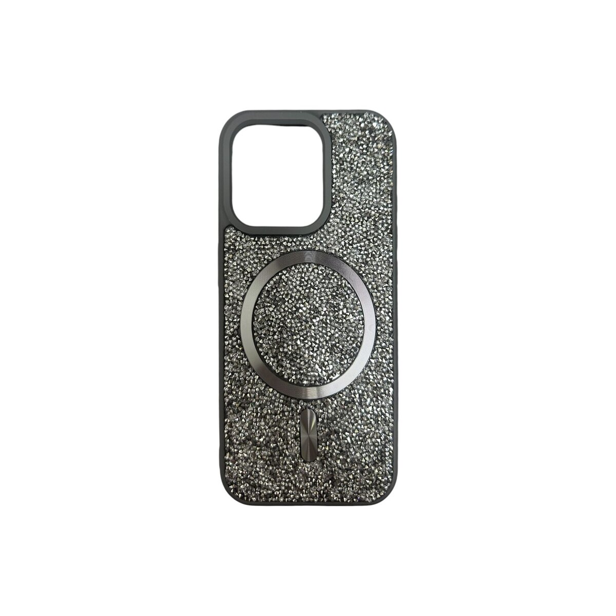 Case magsafe plateado de diamantes iphone 13